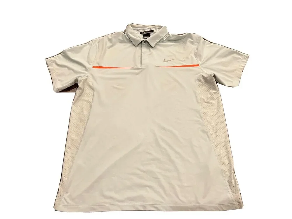 Nike Mens Tiger Woods Collection 2013 Chest Stripe Polo Shirt Size L 518105-377
